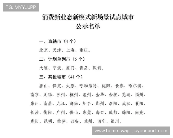 推动区域体育消费结构升级的新闻内容展示平台，体育消费试点城市方案